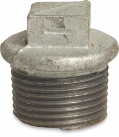 Endstopfen Temperguss verzinkt, Stopfen verzinkt AG Aussengewinde